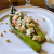 Poêlée d'asperges et de radis au parmesan