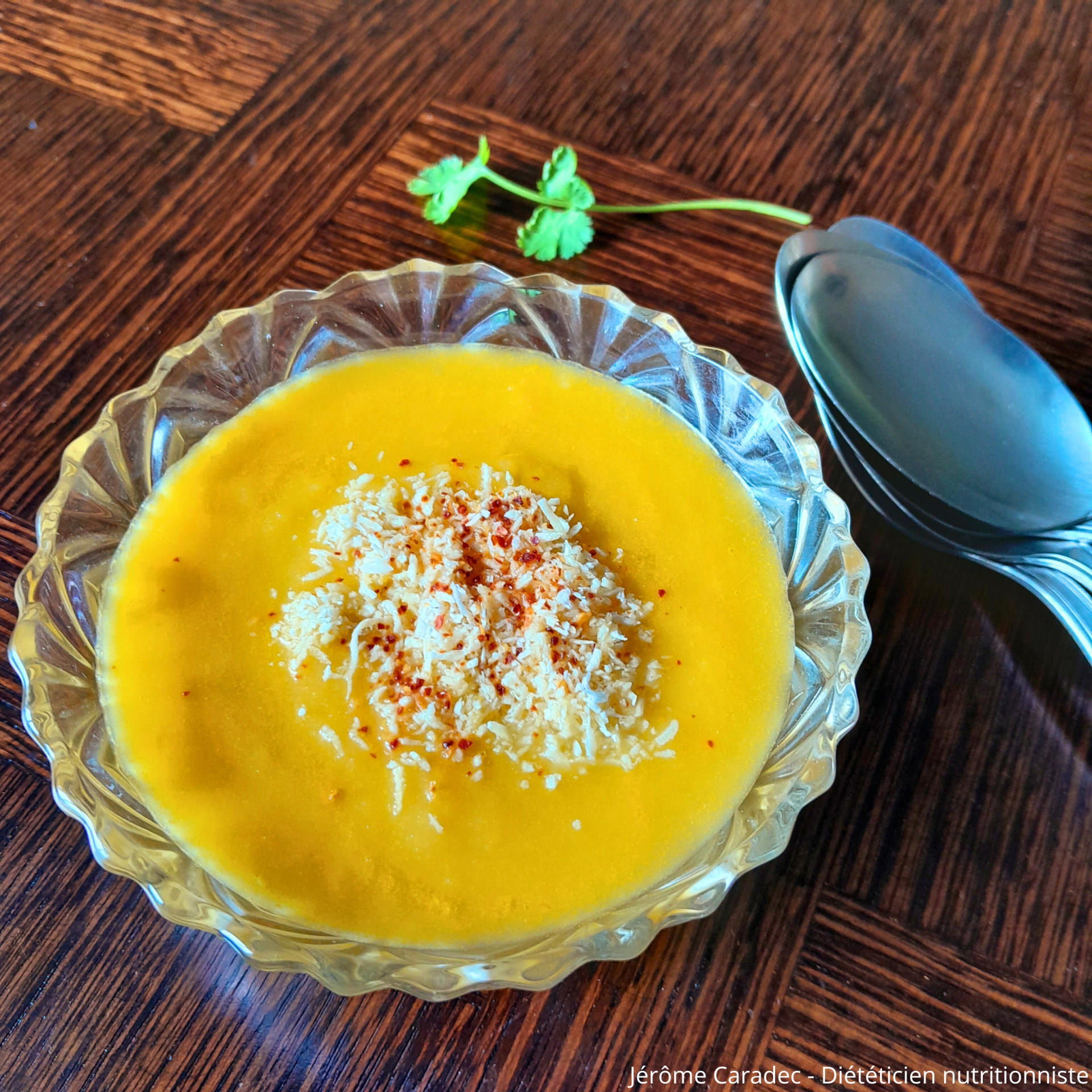 Photo de la soupe froide melon/piment d'Espelette de Jérôme Caradec - Diététicien nutritionniste
