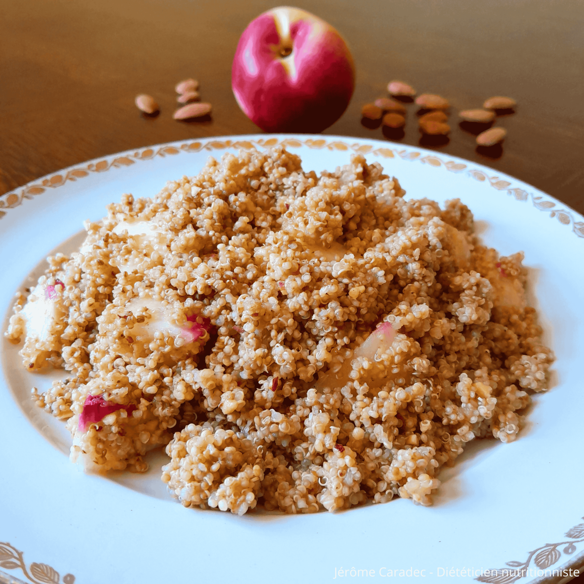 Photo du quinoa aux nectarines et amandes de Jérôme Caradec - Diététicien nutritionniste